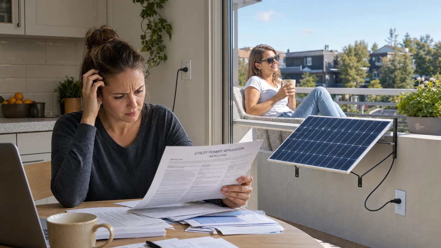 Residential customer trying to fill out a utility interconnection permit application