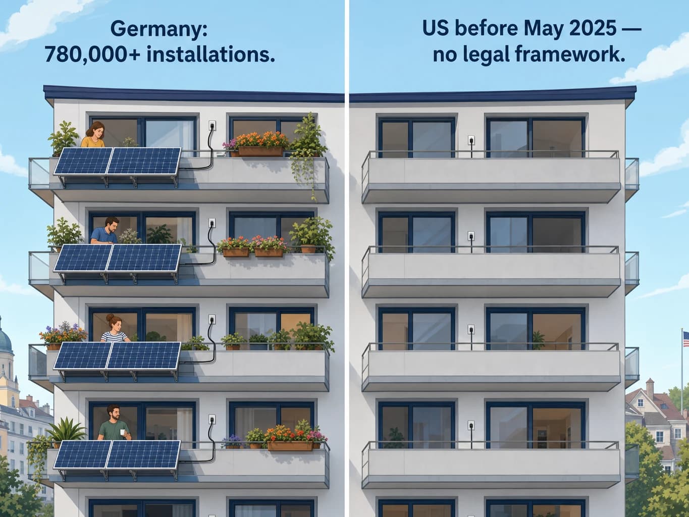 Germany balcony solar adoption compared to US plug-in solar before Utah's HB 340